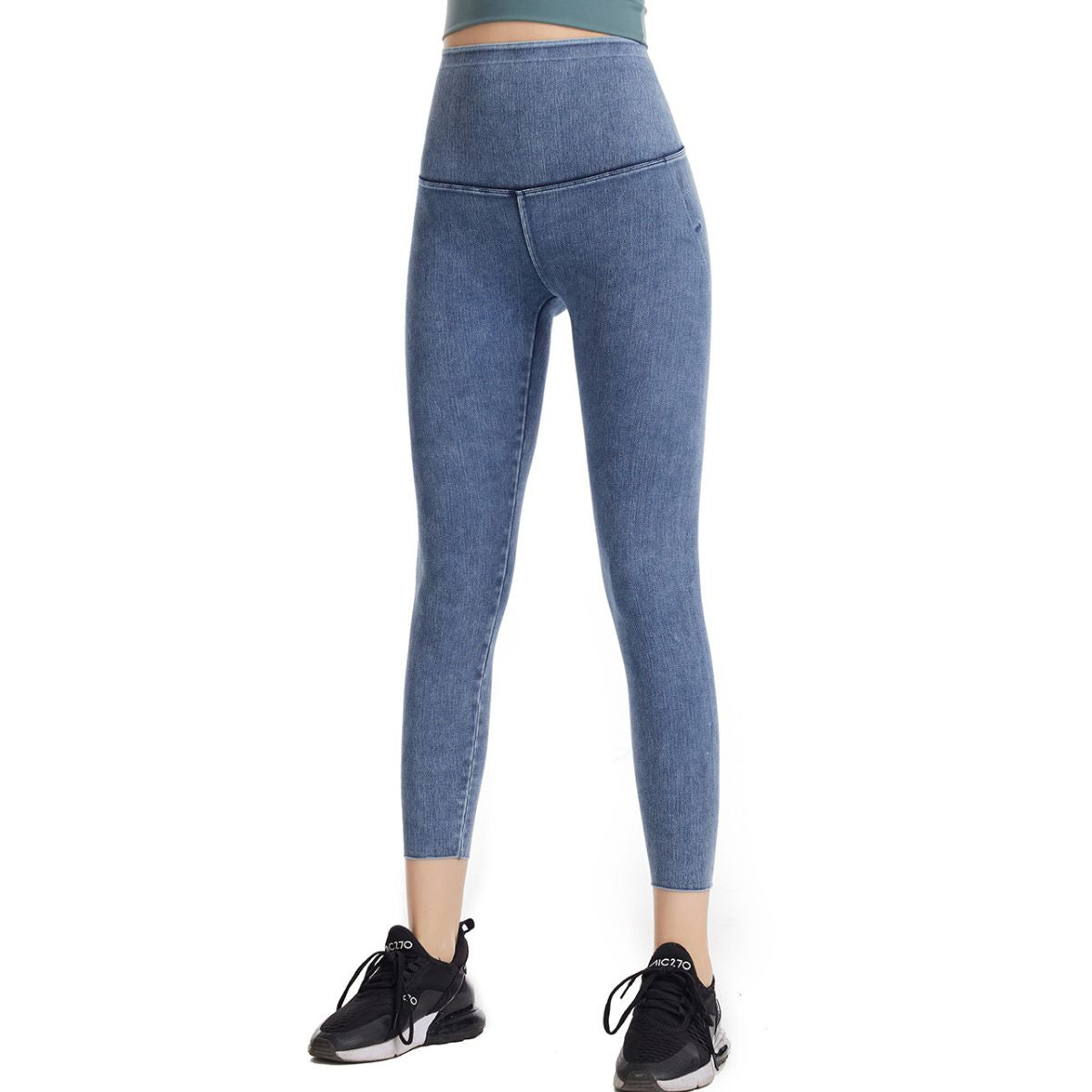 High Rise Skinny Denim Capri Jeggings