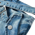 Cross Belt Cargo Denim Mini Skort