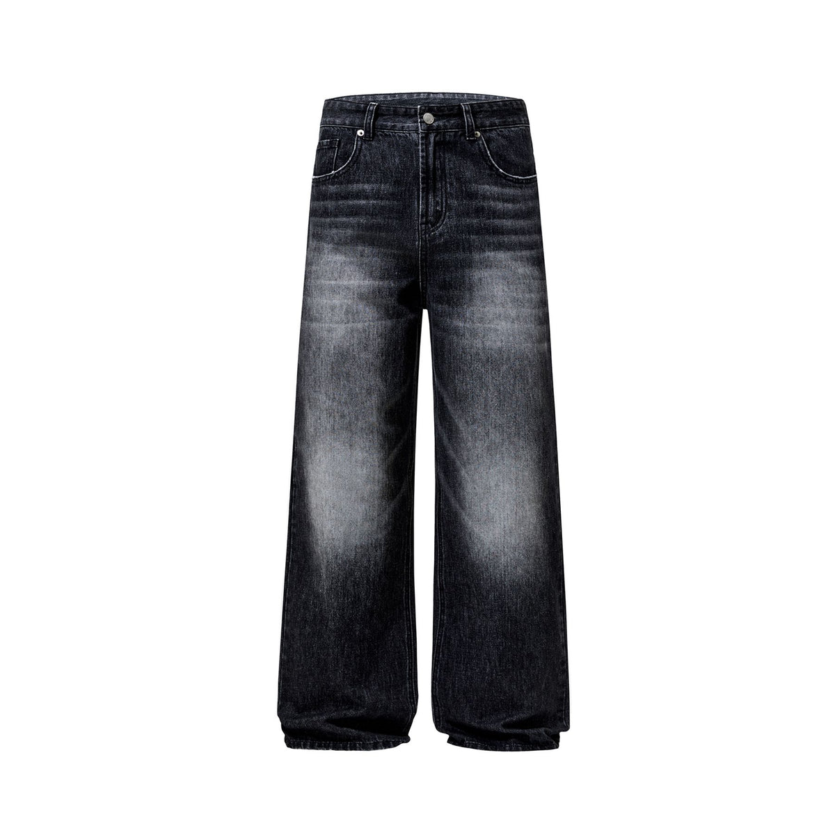 Vintage Wash Whiskers Baggy Jeans-INNBLAC Fashion Apparel