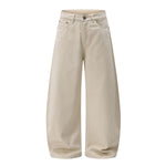 Voluminous Wide‑Leg Twill Casual Pants