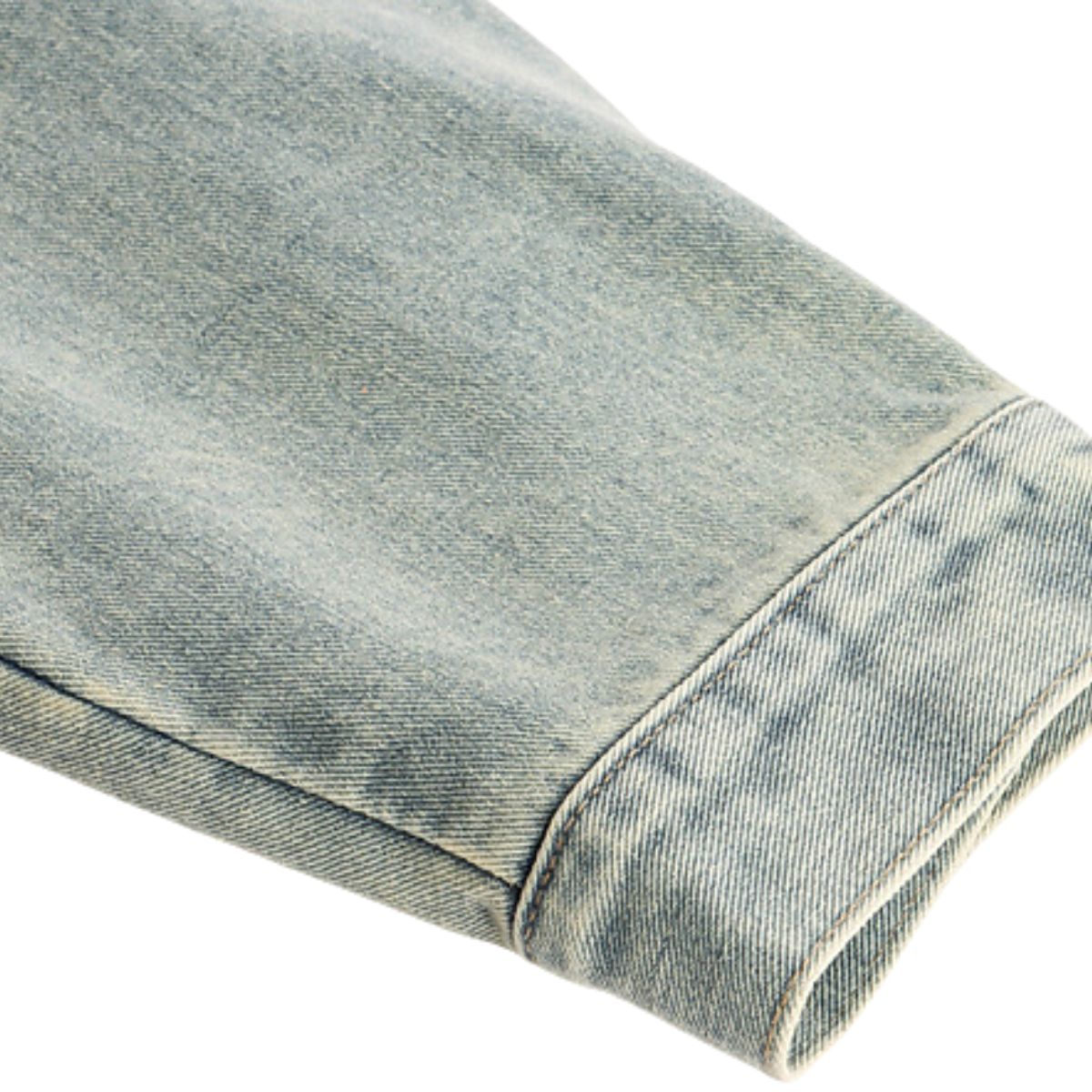 New Distressed Loose Stand Collar Denim Shirt Jacket