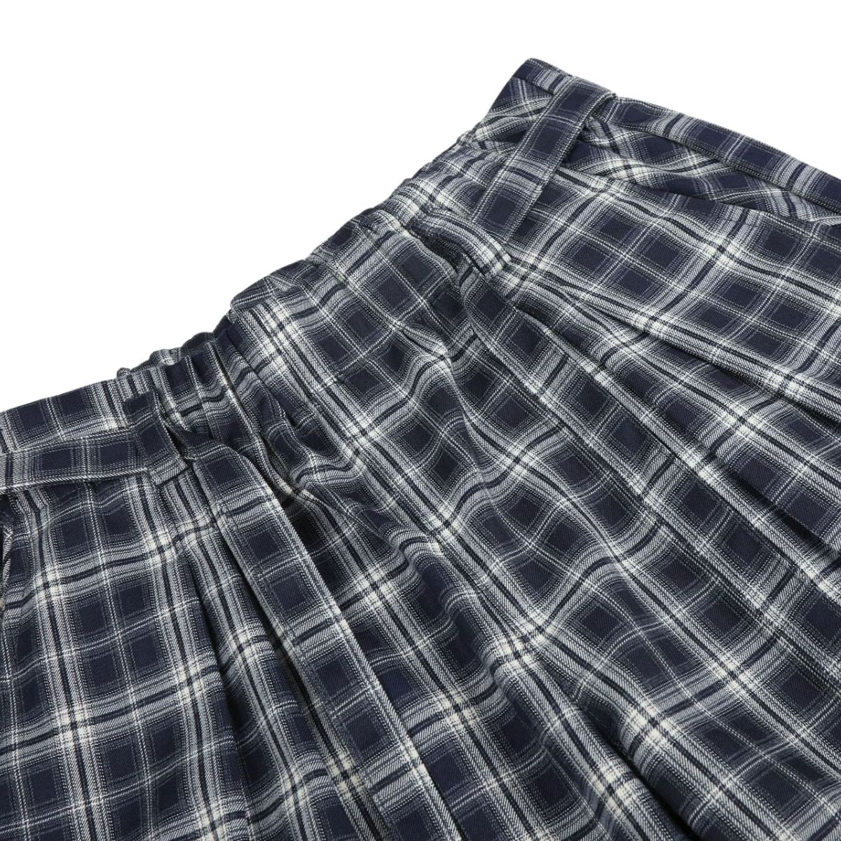 Vintage Plaid Wide Leg Casual Trousers
