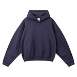 Vintage Fleece‑Lined Oversized Curved Sleeve Hoodie