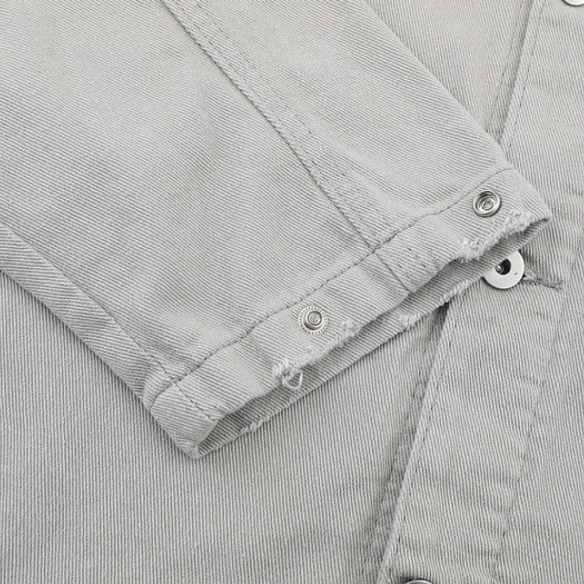 Vintage Barn Style Unisex Solid Color Denim Jacket