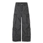 Vintage Multi-Pocket Wide Leg Cargo Pants