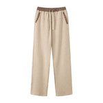 Quiet‑Luxury Old‑Money Heather Contrast Trousers
