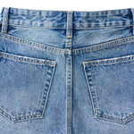 Relaxed Fit Whisker Denim Shorts