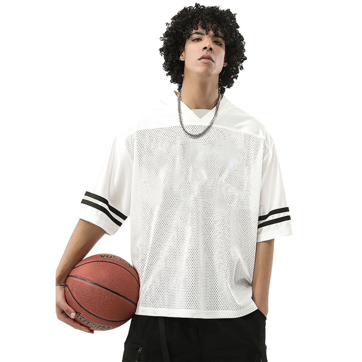 Jersey de malla cuadrada de manga corta de 7.2 oz