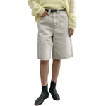 Women's Solid Color Bermuda Denim Shorts