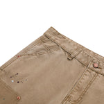 Vintage Washed Distressed Utility Straight Leg Pants