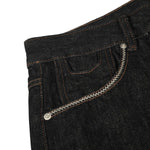 Raw Black Relaxed Straight Leg Vintage Denim Jeans