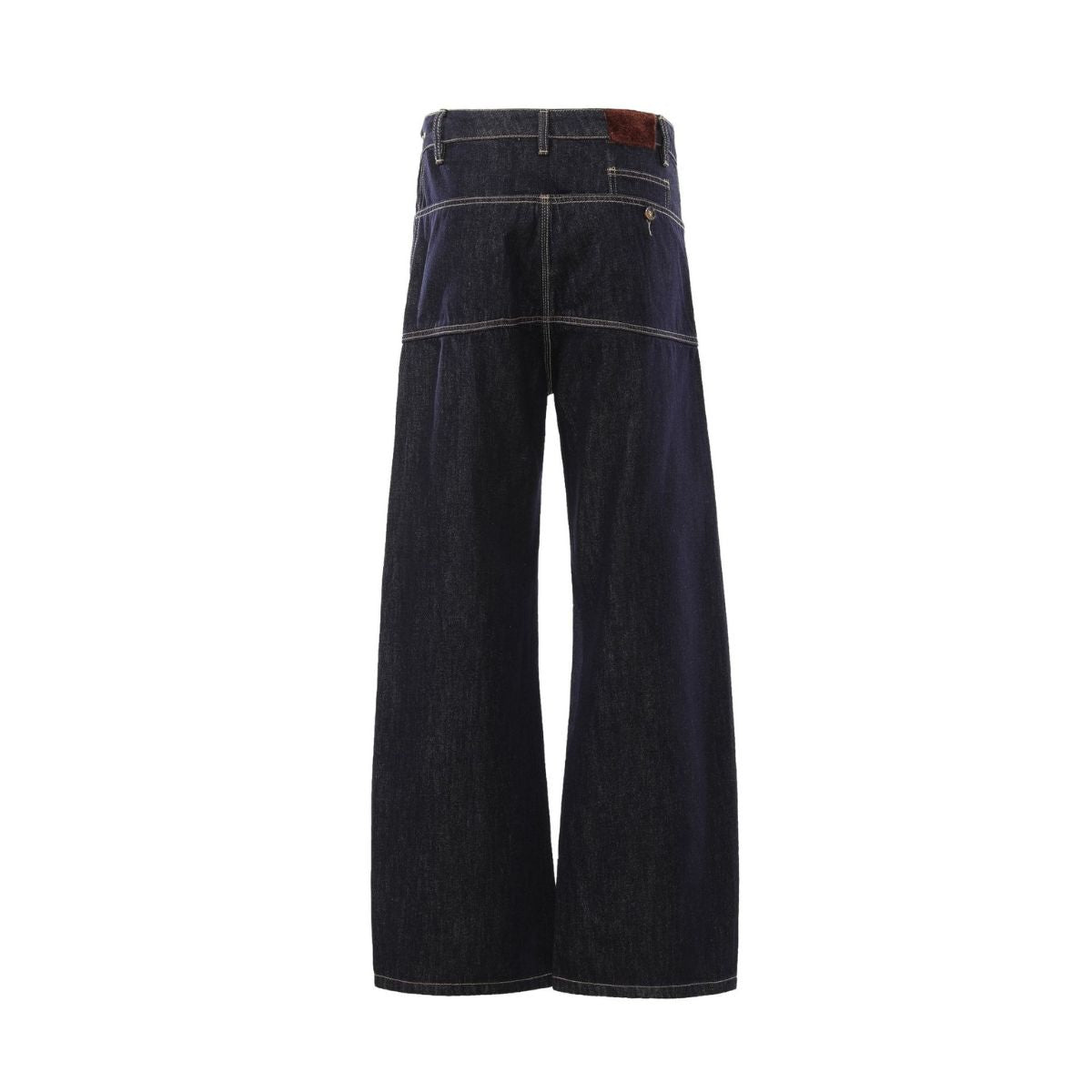 Vintage Washed Asymmetric Side Split Barrel Leg Jeans