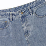 Washed Vintage Blue Boyfriend Jeans-INNBLAC Fashion Apparel