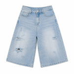 Bermudas con lavado vintage y salpicaduras de tinta