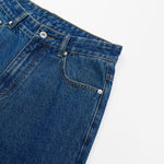 Old Money Style Dark Blue Straight‑Leg Vintage Denim Jeans