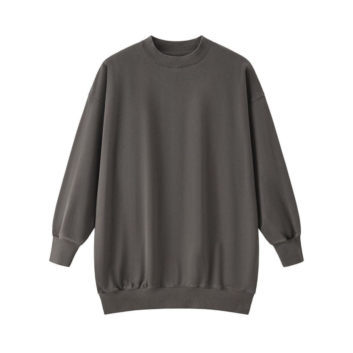 Heavyweight Cotton Washed Vintage Mid‑Length Sweatshirt