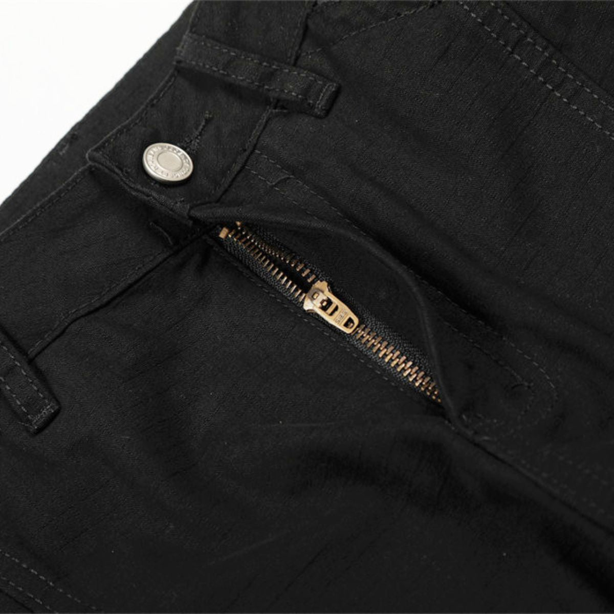 Men's American Street Cargo Curved Pants Loose Raw Edge Large Pockets