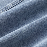 Falda vaquera con bordado de perlas y lavado vintage