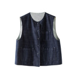 Women's Relaxed Reversible Patchwork Vest