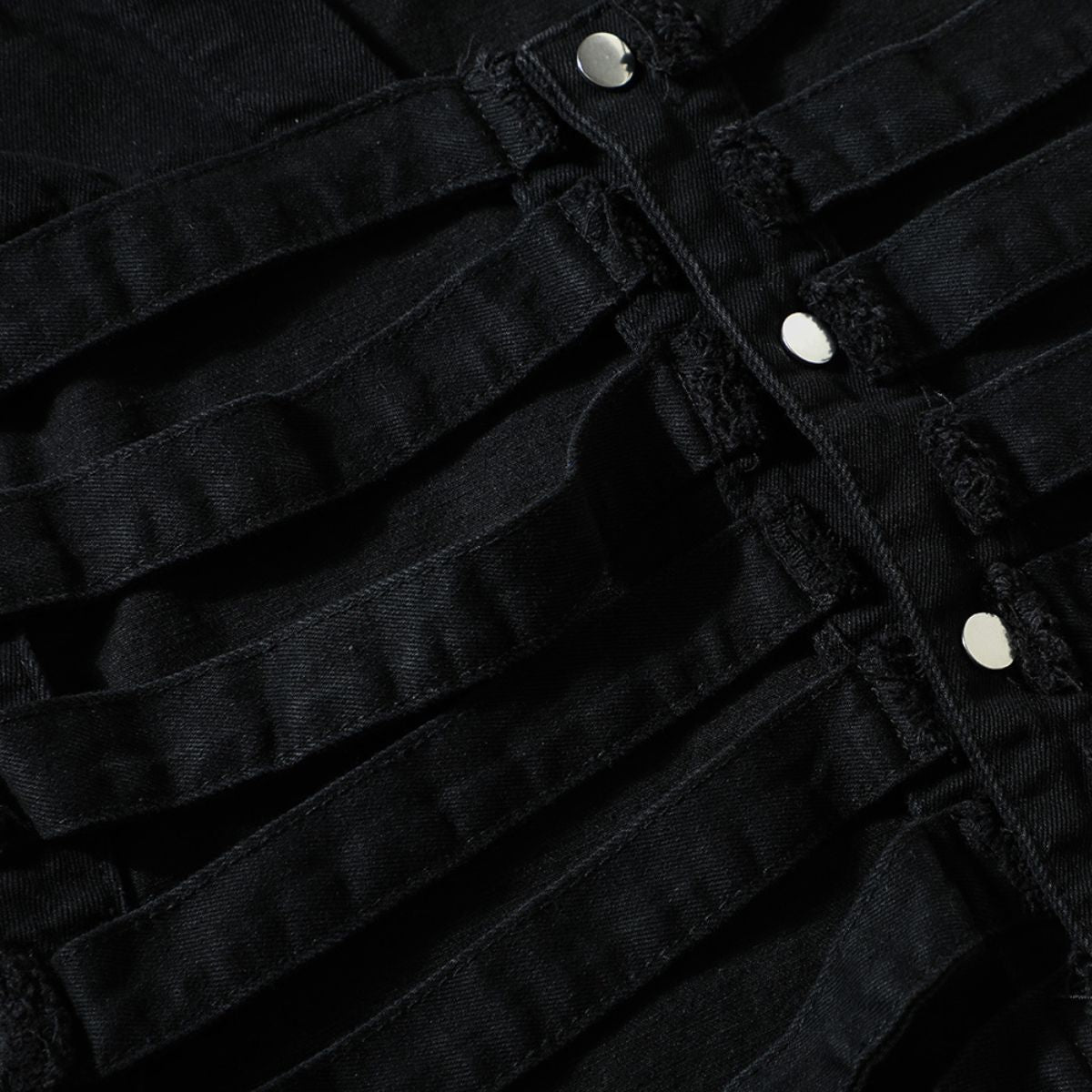 Distressed Cut-Out Denim Hooded Vest