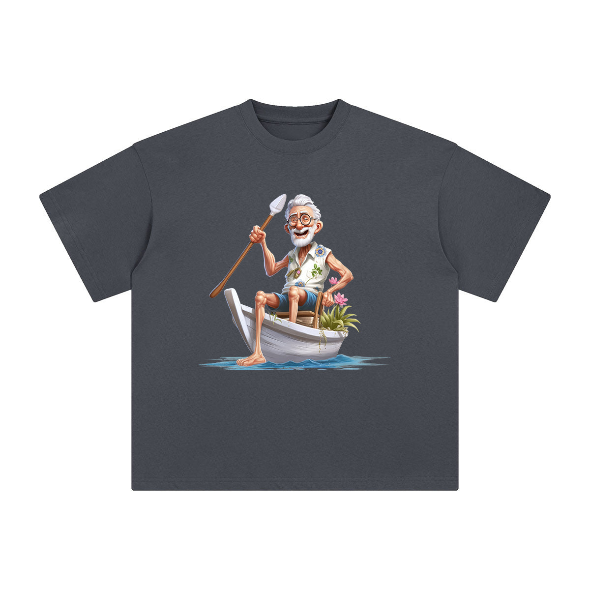 Grandpa On Boat Graphic Tee-INNBLAC Fashion Apparel