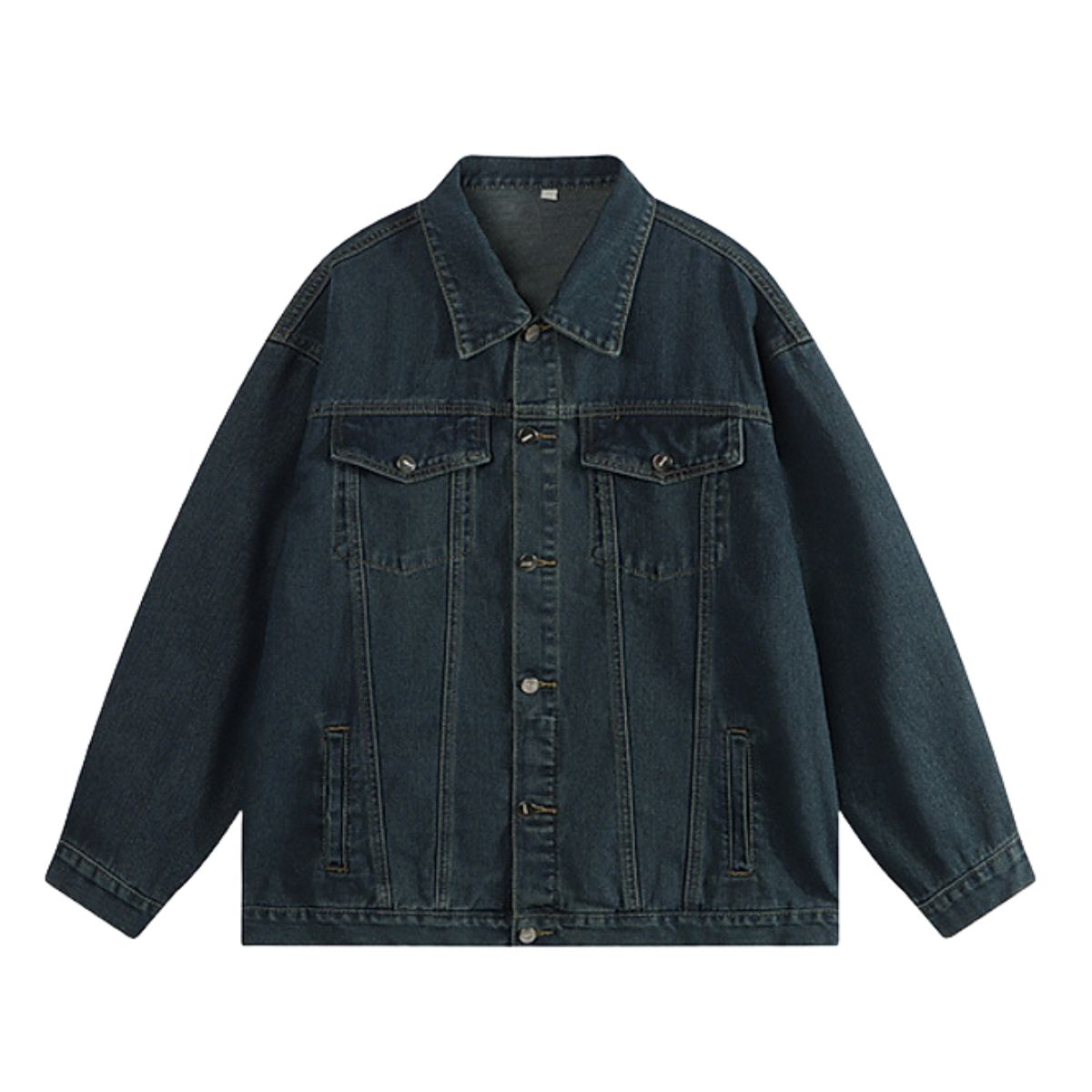 Hong Kong Style Vintage Washed Denim Jacket