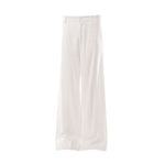 Old Money Cotton Linen Wide Leg Trousers