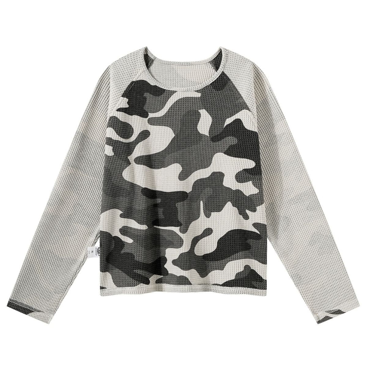 Reversible Double-Sided Waffle Camo Long Sleeve Shirt