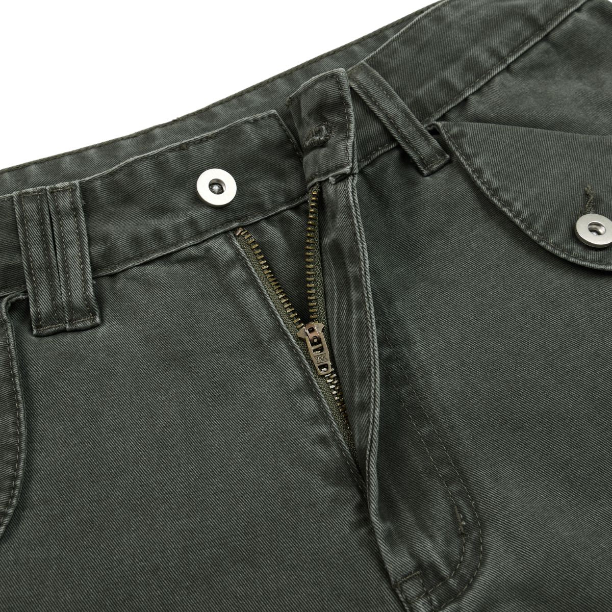 Relaxed Bootcut Pants With Reverse‑Pocket Washed‑Out Fade