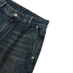 Vintage Washed Relaxed Crinkled Denim Jeans