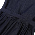 Falda vaquera con bordado de perlas y lavado vintage