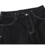 Y2K Star Mesh Layered Spliced Lace Baggy Wide-Leg Jeans