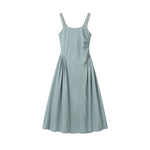 Falda vaquera con bordado de perlas y lavado vintage