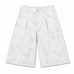 Bermudas con lavado vintage y salpicaduras de tinta