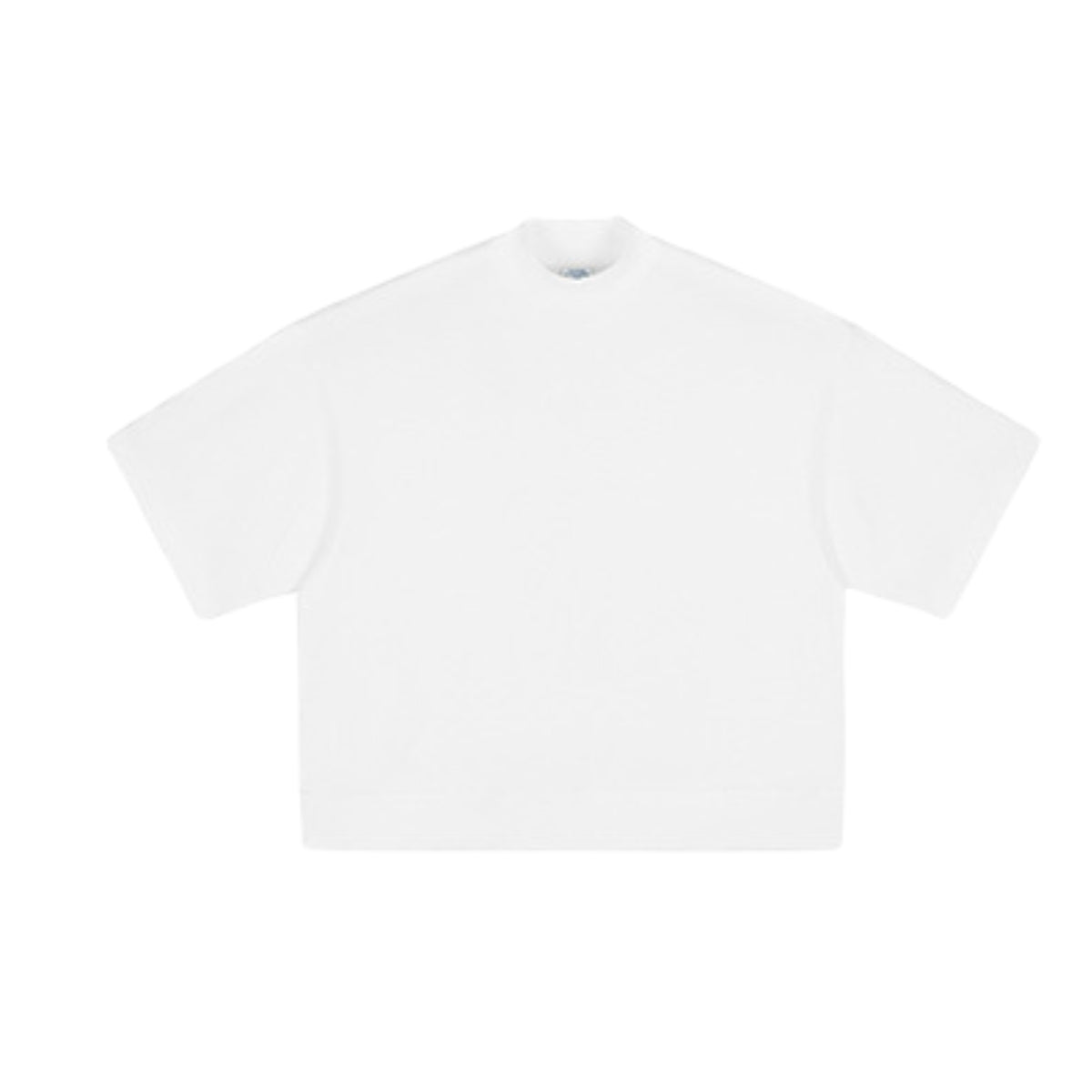 Relaxed Drop Shoulder Rib Hem BF Fit Casual Tee