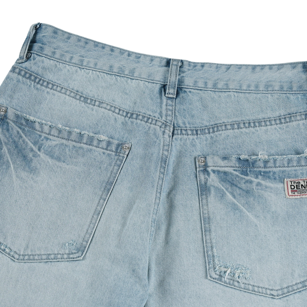 Light Wash Ghost Claw Baggy Wide Leg Denim Jeans