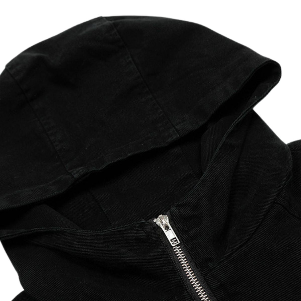 Vintage Washed Hooded Denim Work Jacket for Men