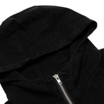 Vintage Washed Hooded Denim Work Jacket for Men