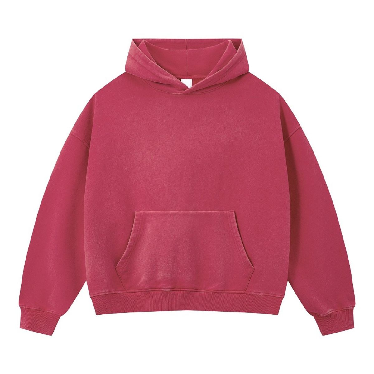 Vintage 370G Brushed Cotton Snow‑Washed Boxy Drop‑Shoulder Hoodie