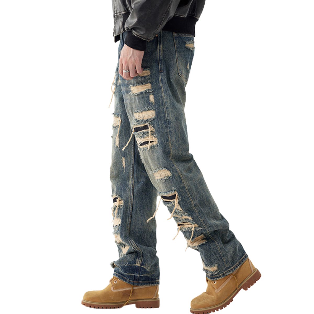 Smoke Rise Vintage Loose Fit Ripped Jeans