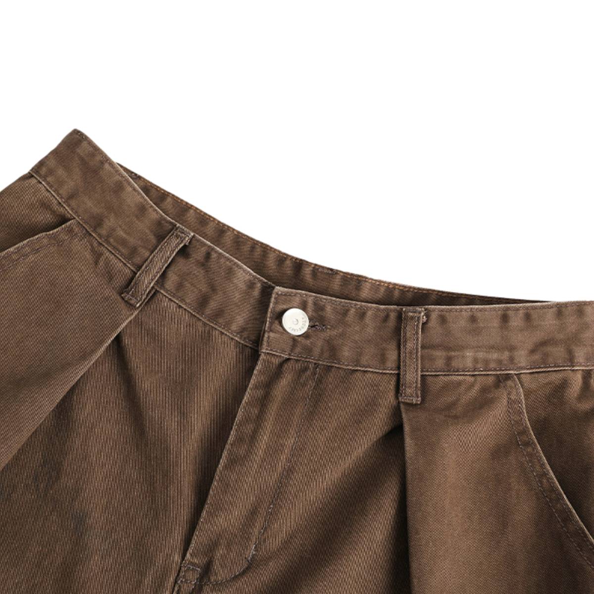 Striped Corduroy Patchwork Relaxed Fit Multi-Pocket Utility Cargo Pants
