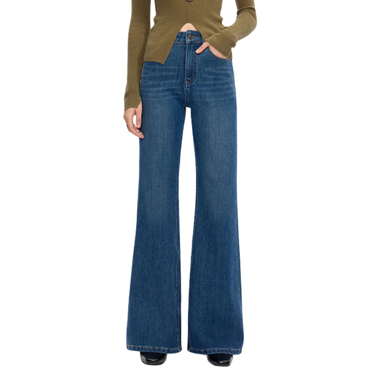 Risen Women's High-Rise Stretch Bootcut Jeans