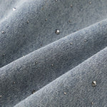 Women's Rhinestone-Embellished Denim Vest