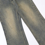 Mud Wash Baggy Seam jeans-INNBLAC Fashion Apparel