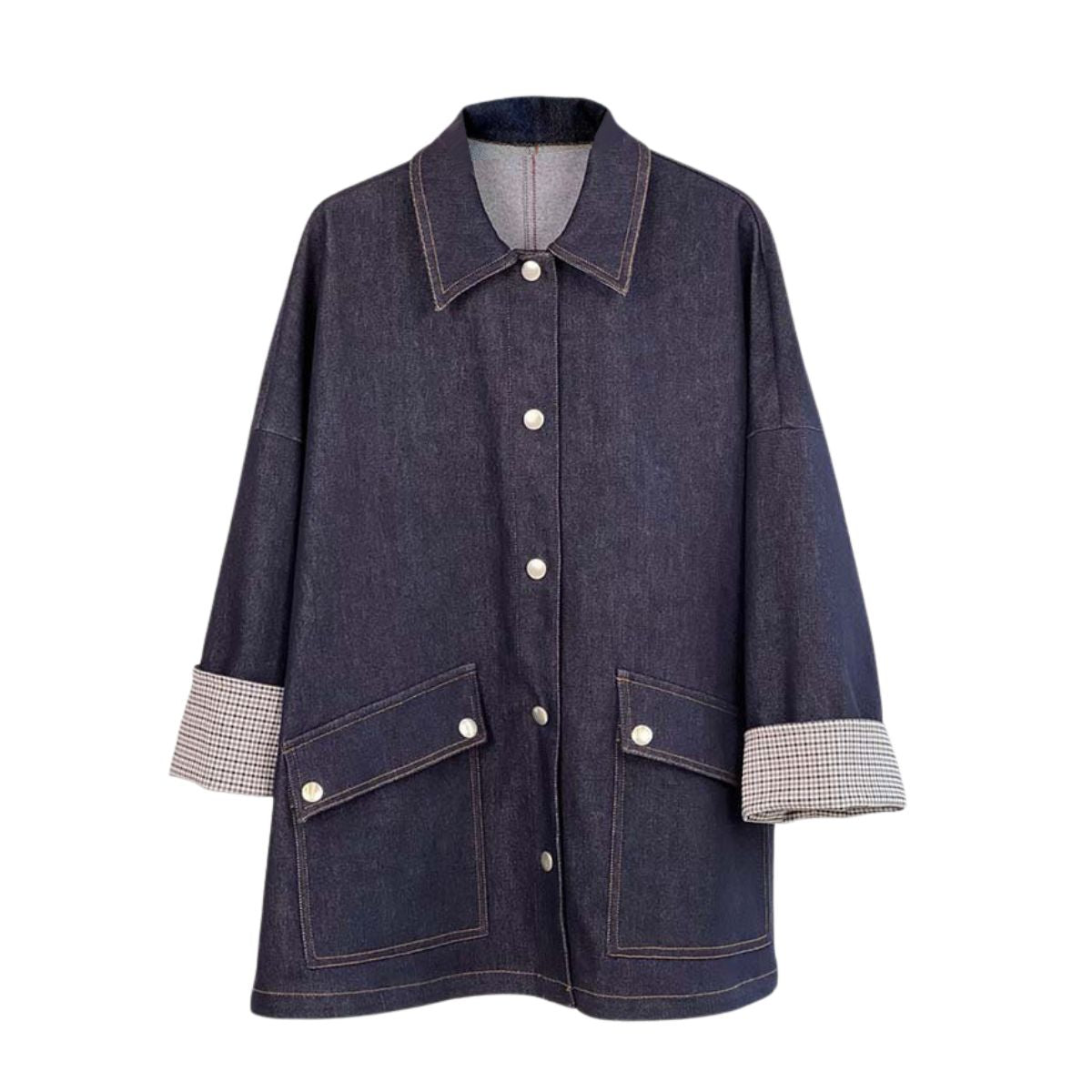 Loose Fit Indigo Denim Jacket