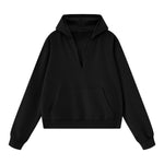 Old Money Drop‑Shoulder Loose V‑Neck Hoodie