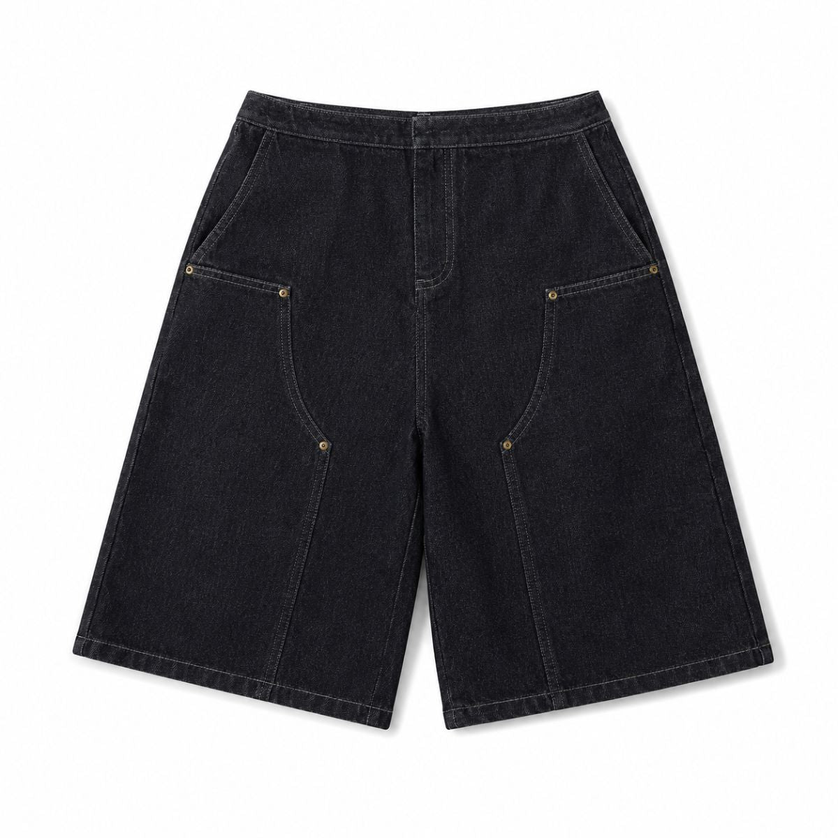 Bermudas con lavado vintage y salpicaduras de tinta