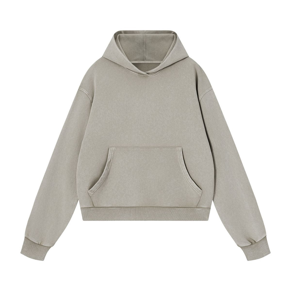 Washed Distressed Loose Casual Hoodie
