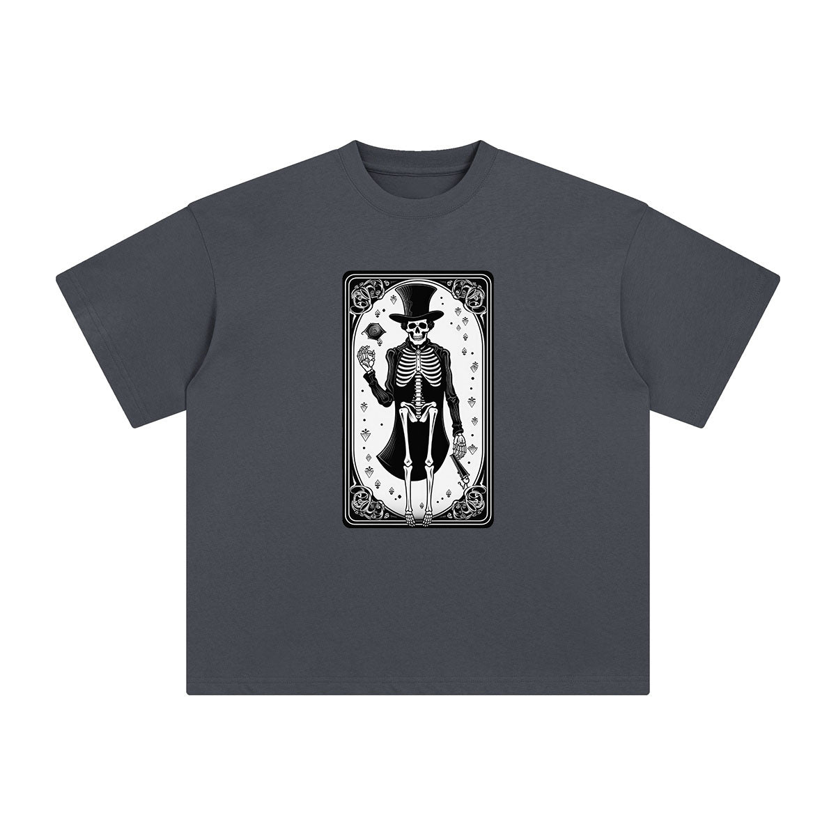 Mystery Skeleton Tarot Card Graphic Tee-INNBLAC Fashion Apparel