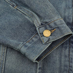 Heavy Craft Motorcycle Style Loose Casual Workwear Washed Denim Jacket